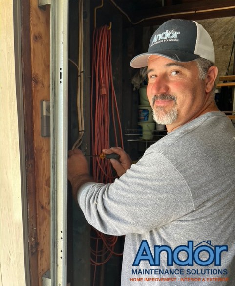 Scott Doree, owner of Andor Maintenance Solutions, working on site